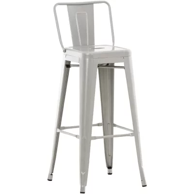 CLP Tabouret de bar en m&eacute;tal Mason , Argent