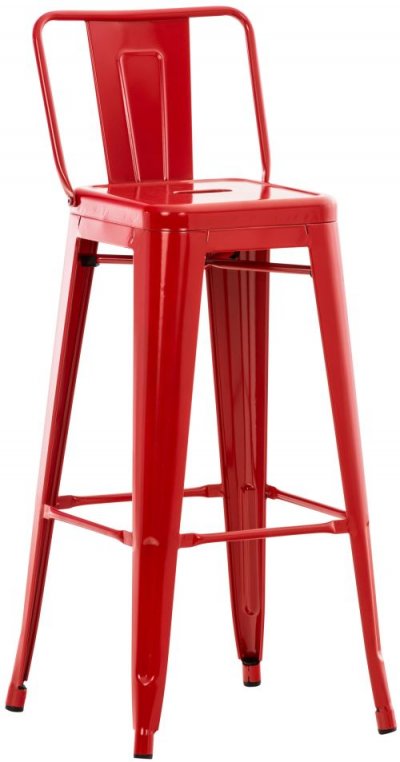 CLP Tabouret de bar en m&eacute;tal Mason , Rouge