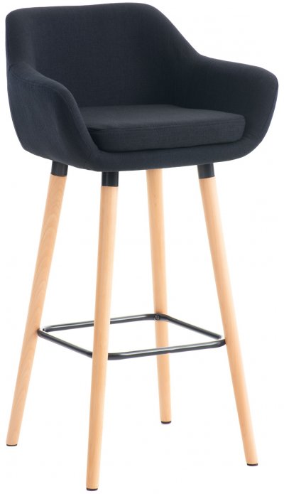 CLP Tabouret de bar Grant tissu , Noir