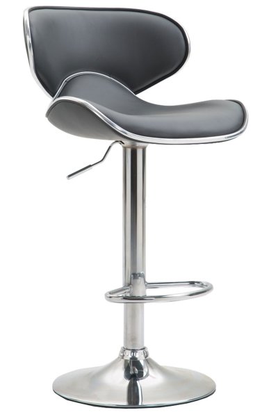 CLP - Tabouret de bar Las Vegas V2 similicuir gris Chrome