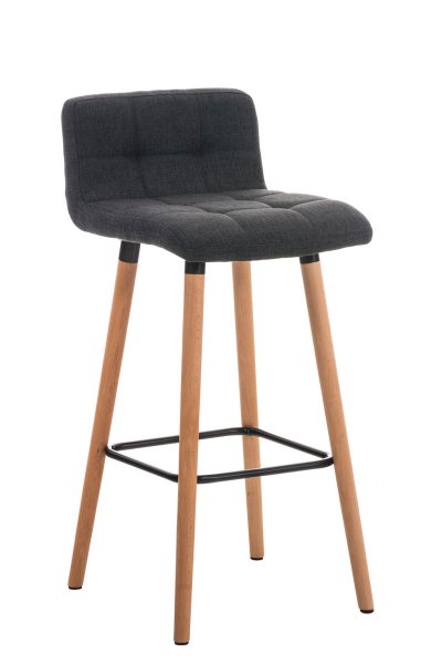CLP Tabouret de bar Lincoln rev&ecirc;tement tissu , Gris fonc&eacute;