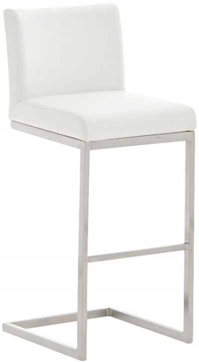 CLP Tabouret de bar Paros en similicuir , Blanc