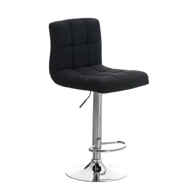CLP Tabouret de bar Peru rev&ecirc;tement tissu , Noir