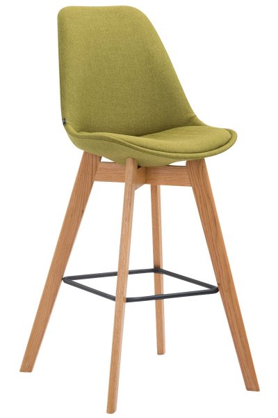 CLP Tabouret de Metz tissu blanc , Vert/Nature