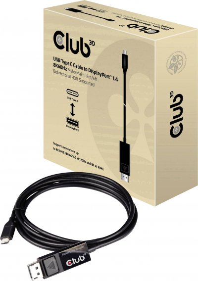 CLUB 3D  CAC-1557 - Adaptateur vid&eacute;o externe - USB-C - DisplayPort