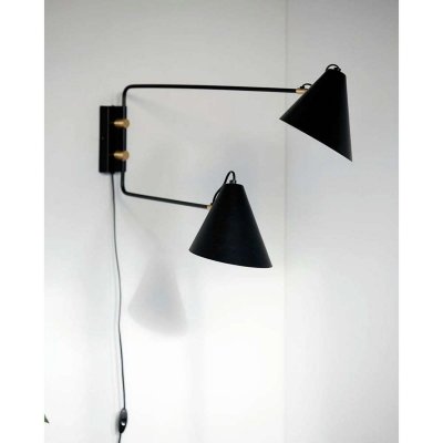 HOUSE DOCTOR Club Double Applique Murale 81cm Noir - 