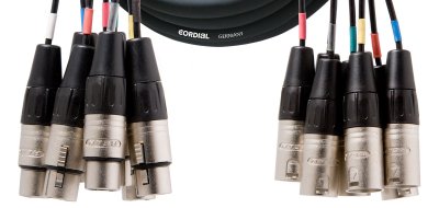 CORDIAL CML8-0FM5C - C&acirc;ble multipaire 8 XLR m&acirc;les - 8 XLR femelles 5 m