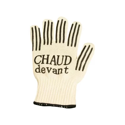 GENERIQUE CMP - Gant anti chaleur coton et silicone 250&deg; max. 25 x 18 cm.