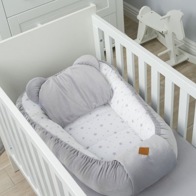 SEVIRA KIDS Cocon b&eacute;b&eacute; matelass&eacute; velvet - nid r&eacute;ducteur de lit- STELLA