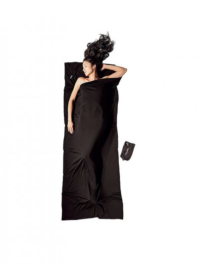 COCOON  Merino Wool Travel Bed Sheet Noir 220 x 85 cm 