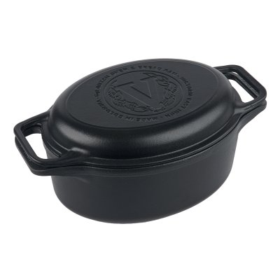 VICTORIA Cocotte et Po&ecirc;le Induction Fonte Assaisonn&eacute;e 31cm, Dutch Oven 5,7L, Sans PTFE 38847 Noir