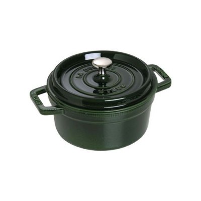 STAUB Cocotte Fonte Emaill&eacute;e Ronde Basilic 22cm - 2,60L