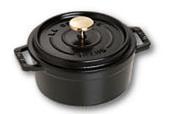 STAUB Cocotte Fonte Emaill&eacute;e Ronde Noir 12cm - 0,40L
