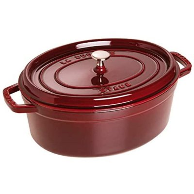 STAUB Cocotte fonte ovale D31 cm grenadine majolique 5,5L Rouge 