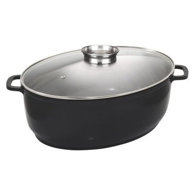 BAUMALU Cocotte ovale en fonte d'aluminium 43cm noir -  - 382931