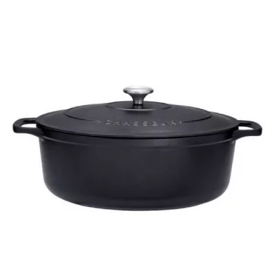 CHASSEUR Cocotte ovale en fonte &eacute;maill&eacute;e 27cm noire sublime  puc472701