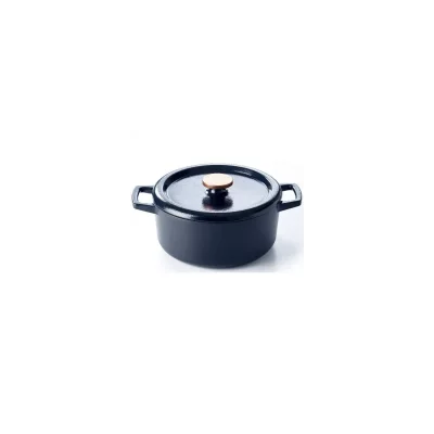 BEKA Cocotte ronde en fonte &eacute;maill&eacute;e 26cm noir  - 15141264