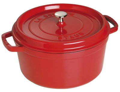 STAUB Cocotte ronde en fonte &eacute;maill&eacute;e 30cm cerise - 1103006 1103006