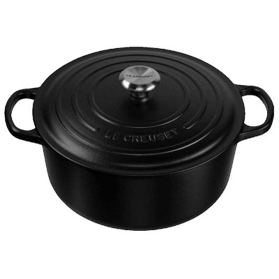 LE CREUSET Cocotte ronde Signature 28cm noir mat -  - Noir - Fonte