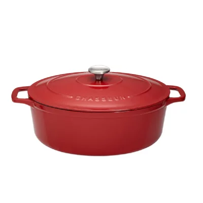 CHASSEUR Cocotte Sublime fonte ovale 8,5 L 35 cm rouge 