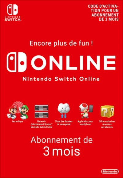 NINTENDO Code de t&eacute;l&eacute;chargement  Switch Online : 3 mois d'abonnement 