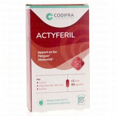 CODIFRA  - Actyferil Apport En Fer X60 G&eacute;lules