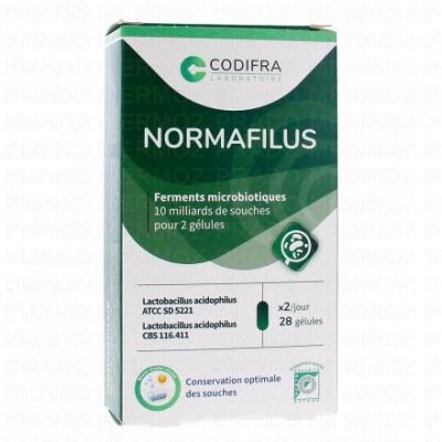 CODIFRA  - Normafilus Confort Intestinal Sensible - Bo&icirc;te de 28 G&eacute;lules