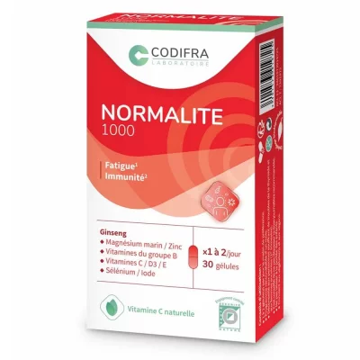 CODIFRA  normalite 1000 tonus et d&eacute;fenses naturelles 30 g&eacute;lules