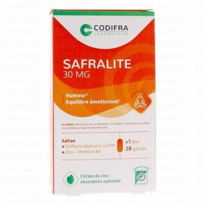 CODIFRA  - Safralite Amelioration De L humeur 28 Gelules 30mg