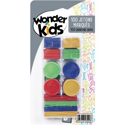 WONDERKIDS COFALU KIM'PLAY  Bo&icirc;te 100 Jetons Marques