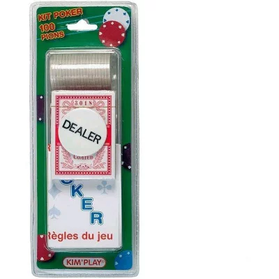 KIM PLAY Cofalu Kim'Play - Kim'Play Super kit Poker 100 jetons 4 G