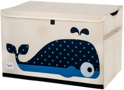 Coffre &agrave; jouets caisse de rangement Baleine
