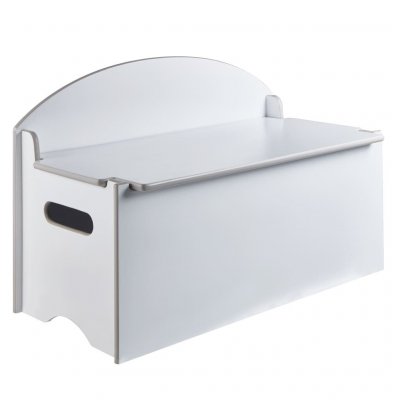 WORLDS APART Coffre &agrave; jouets et boite de rangement en bois blanc pour enfant 426020
