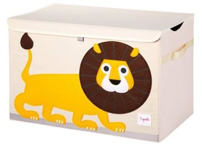 3 SPROUTS Coffre &agrave; jouets Lion  Jaune