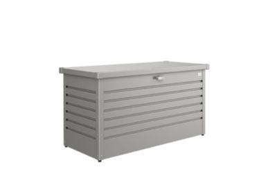 BIOHORT Coffre de jardin m&eacute;tal 460L  gris quartz m&eacute;tallique