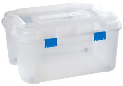 CURVER Coffre de rangement en plastique transparent  Totem 140 L