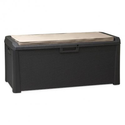 PARIS PRIX Coffre de rangement Santorini Anthracite