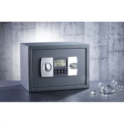 XCASE Coffre-fort en acier avec code num&eacute;rique et &eacute;cran LCD