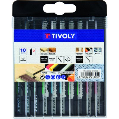 TIVOLY Coffret 10 lames de scie sauteuse mixtes attache U