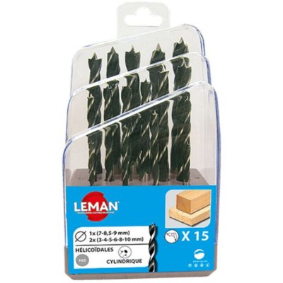LEMAN Coffret 15 Forets Helicoidaux Bois 
