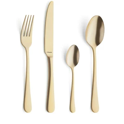 AMEFA Coffret 24 pi&egrave;ces vintage dor&eacute; -  - Or - Inox