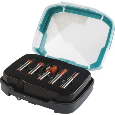 WOLFCRAFT Coffret 5 fraises &agrave; rainurer  8753000 &Oslash;8 mm - longueur 40 mm