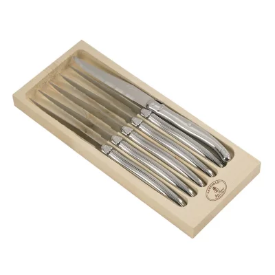 JEAN DUBOST Coffret 6 Couteaux Steak Inox Laguiole