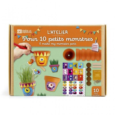 RADIS ET CAPUCINE Coffret anniversaire - 10 petits pots monstres
