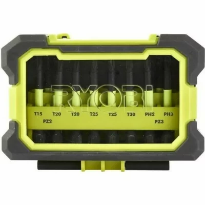 RYOBI Coffret antichocs accessoires de vissage  10 pi&egrave;ces RAK10MSDI