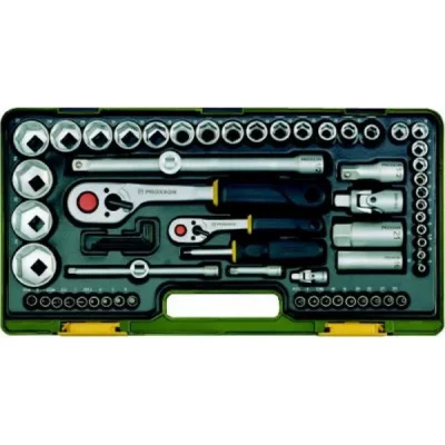 PROXXON Coffret avec cliquet &agrave; d&eacute;verrouillage S et L 1/4" et 1/2") 65 pi&egrave;ces