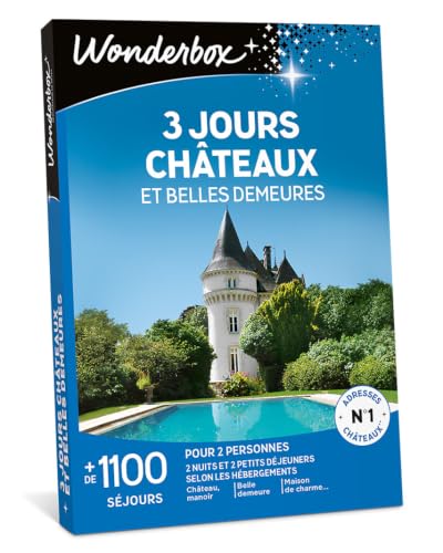 WONDERBOX Coffret cadeau  3 jours ch&acirc;teaux et belles demeures
