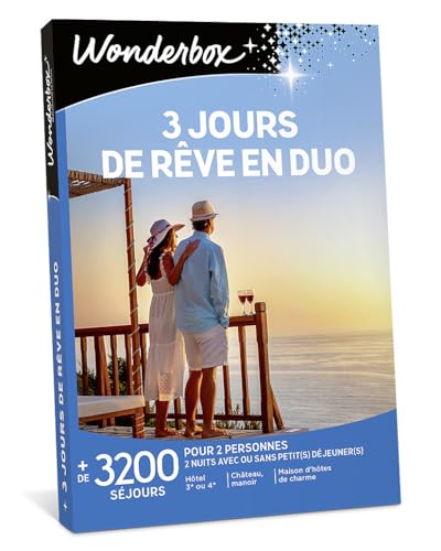 WONDERBOX Coffret cadeau  3 jours de r&ecirc;ve en duo
