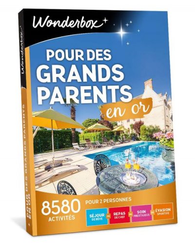 WONDERBOX Coffret cadeau  Pour des grands-parents en or
