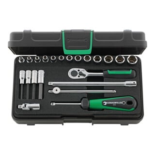 STAHLWILLE Coffret cl&eacute; + douilles 22 pi&egrave;ces  96011113 1/4"""" (6.3 mm)